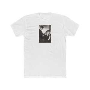 Beatles Unisex Cotton Crew Tee - George Harrison And John Lennon Shirt White